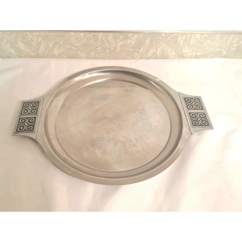 Vintage Rogers-Insilco Fashion Stainless Coffee Pot Serving Tray Made In Japan